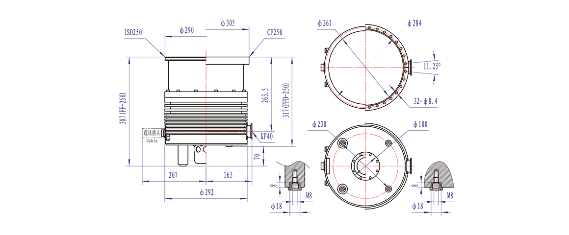 Turbo-H250/2000-FFD涡轮分子泵